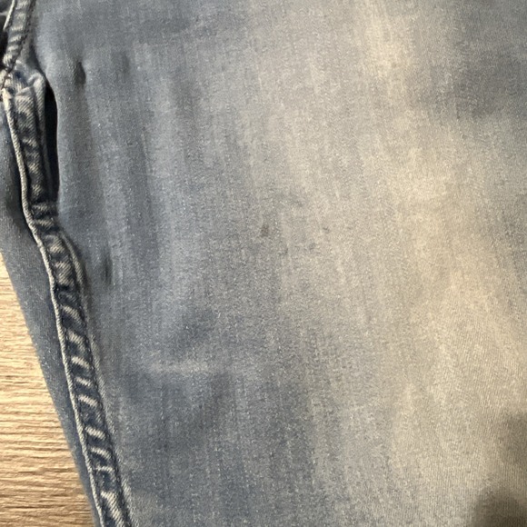 Mugsy Piers Straight Leg Light Wash Blue Jeans 4 Way Stretch, Size 34x32 (34x31) - Picture 5 of 16